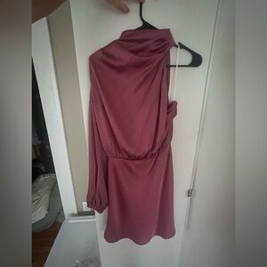 Ester&Co Pink/Mauve One-Shoulder Dress